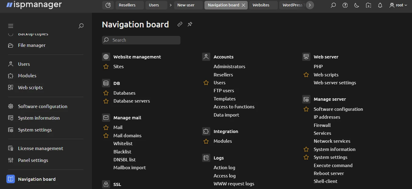 ispmanager dark mode