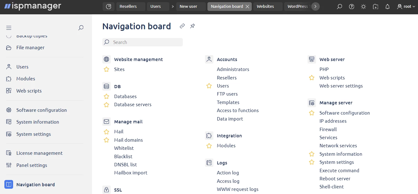 ispmanager light mode